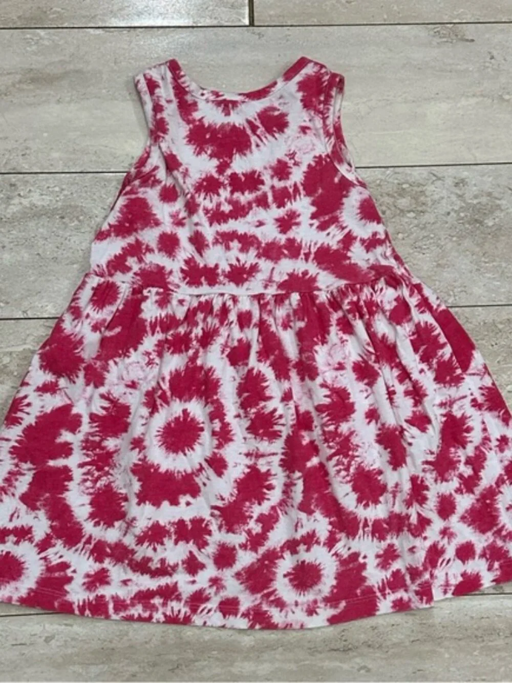 Girls Pink Tie Dye Sundress 4T